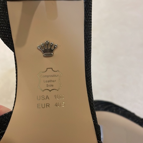 NEW Nina Taylie Black Sparkle Pointy Toe low heel pump in size 10 - Picture 6 of 6